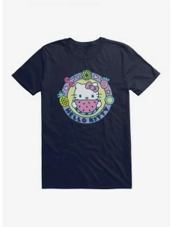 Best Sale 🤩 Hello Kitty Kawaii Vacation Watermelon Icon T-Shirt 👍 -Hello Kitty Sales Shop 18930163 hi
