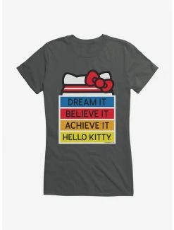 Deals ⌛ Hello Kitty Dream It Believe It Achieve It 👧 Girls T-Shirt 🔥