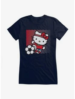 Best Pirce ⌛ Hello Kitty Soccer Speed 👧 Girls T-Shirt 😀