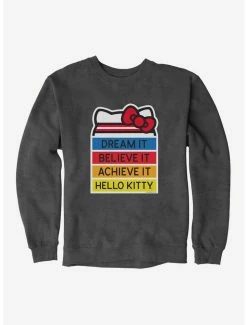 Deals ⌛ Hello Kitty Dream It Believe It Achieve It Sweatshirt 🎉 -Hello Kitty Sales Shop 18942289 hi 1