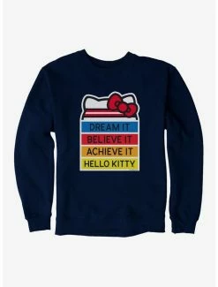 Deals ⌛ Hello Kitty Dream It Believe It Achieve It Sweatshirt 🎉 -Hello Kitty Sales Shop 18942303 hi
