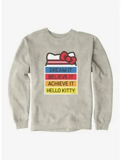 Hot Sale 👍 Hello Kitty Dream It Believe It Achieve It Sweatshirt 🛒