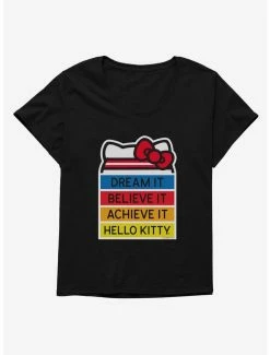 Promo 😉 Hello Kitty Dream It Believe It Achieve It 👧 Girls T-Shirt Plus Size 👏 -Hello Kitty Sales Shop 18943267 hi