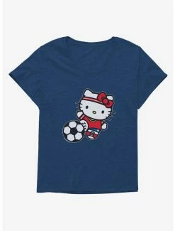 Discount 👏 Hello Kitty Soccer Kick 👧 Girls T-Shirt Plus Size ⭐