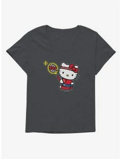 Discount 🤩 Hello Kitty Tennis Serve 👧 Girls T-Shirt Plus Size ❤️ -Hello Kitty Sales Shop 18943600 hi