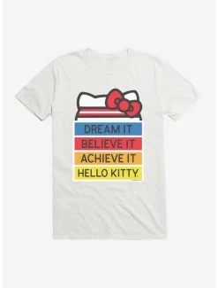 Coupon 🌟 Hello Kitty Dream It Believe It Achieve It T-Shirt 🤩