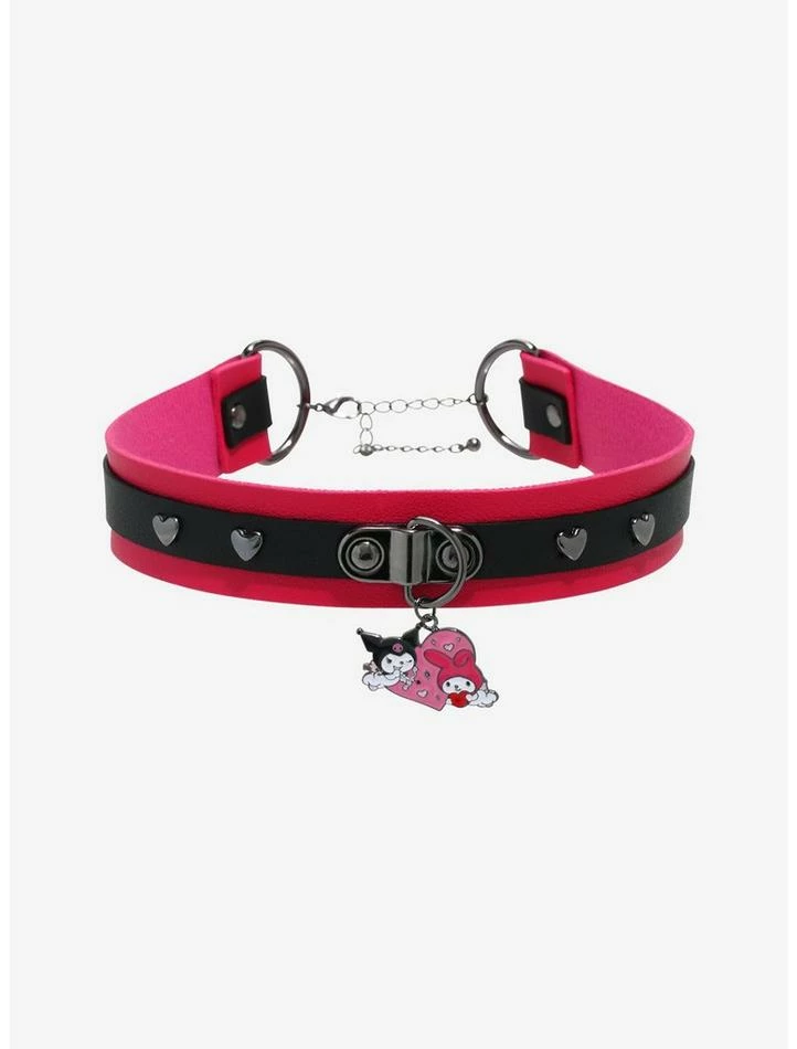 Budget ❤️ My Melody & Kuromi Heart Charm Choker 🛒 1 Budget ❤️ My Melody & Kuromi Heart Charm Choker 🛒