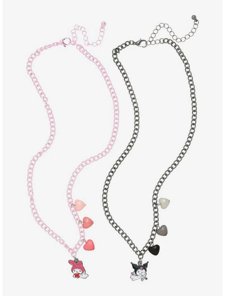 Best Pirce 😀 My Melody & Kuromi Cupid Heart Best Friend Necklace Set ✨ 2 Best Pirce 😀 My Melody & Kuromi Cupid Heart Best Friend Necklace Set ✨ - Image 2