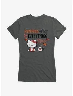 Promo ⌛ Hello Kitty Pumpkin Spice & Everything Nice 👧 Girls T-Shirt 👏 -Hello Kitty Sales Shop 19178284 hi