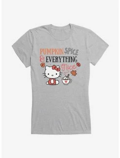 Promo ⌛ Hello Kitty Pumpkin Spice & Everything Nice 👧 Girls T-Shirt 👏 -Hello Kitty Sales Shop 19178298 hi