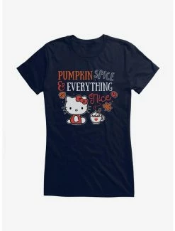 Promo ⌛ Hello Kitty Pumpkin Spice & Everything Nice 👧 Girls T-Shirt 👏