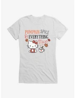 Promo ⌛ Hello Kitty Pumpkin Spice & Everything Nice 👧 Girls T-Shirt 👏 -Hello Kitty Sales Shop 19178312 hi