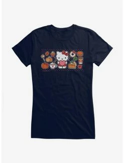 New 😀 Hello Kitty Pumpkin Spice Food & Decor 👧 Girls T-Shirt ✨ -Hello Kitty Sales Shop 19178347 hi