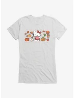 New 😀 Hello Kitty Pumpkin Spice Food & Decor 👧 Girls T-Shirt ✨ -Hello Kitty Sales Shop 19178354 hi