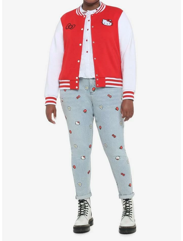 Discount ❤️ Hello Kitty 👧 Girls Varsity Jacket Plus Size 🎁 2 Discount ❤️ Hello Kitty 👧 Girls Varsity Jacket Plus Size 🎁 - Image 2