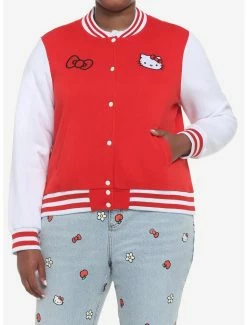 Discount ❤️ Hello Kitty 👧 Girls Varsity Jacket Plus Size 🎁