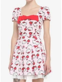 Cheap 💯 Hello Kitty Apple Stripe 👧 Girls Skimmer Top ❤️