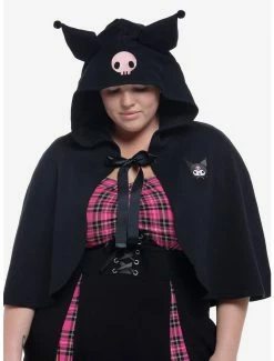 Hot Sale 😍 Kuromi Figural Ears 👧 Girls Capelet Plus Size 🌟