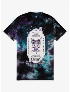 Best deal 🌟 Kuromi Fortune Teller Tie-Dye Boyfriend Fit 👧 Girls T-Shirt 👏