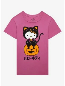 Cheap 🥰 Hello Kitty Pumpkin 👧 Girls T-Shirt 🤩