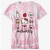 Deals ✨ Hello Kitty Grid Tie-Dye Boyfriend Fit 👧 Girls T-Shirt Plus Size ✔️