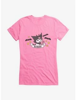 Best Sale 🎁 Kuromi 🧛 Halloween Stars and Bats 👧 Girls T-Shirt ❤️