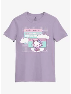 New ⌛ Hello Kitty Kawaii Arcade Boyfriend Fit 👧 Girls T-Shirt 🌟