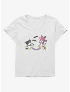 Outlet ⌛ My Melody And Kuromi 🎃 Halloween All Together 👧 Girls T-Shirt Plus Size 🛒 -Hello Kitty Sales Shop 20071414 hi