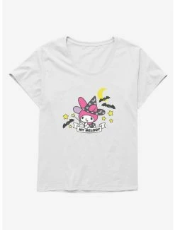 Outlet 🌟 My Melody 💀 Halloween Logo 👧 Girls T-Shirt Plus Size 🌟