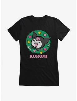 Discount 👍 Kuromi 🎅 Christmas Wreath 👧 Girls T-Shirt 🛒 -Hello Kitty Sales Shop 20262269 hi
