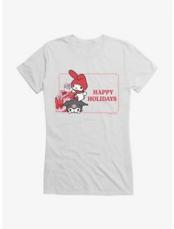Coupon 👍 My Melody & Kuromi Holiday Presents Ugly 🎅 Christmas 👧 Girls T-Shirt 🤩 -Hello Kitty Sales Shop 20269346 hi