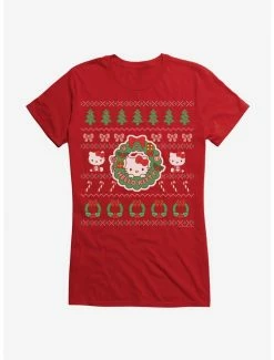 Best deal 😀 Hello Kitty Ugly 🎄 Christmas Pattern 👧 Girls T-Shirt 👏 -Hello Kitty Sales Shop 20293282 hi